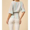 Women's Blouse With Smocked Waist - Saints & Hearts - 3 of 4