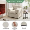 coucheta Soft Velvet Swivel Chair Extra Wide Barrel Chair Thick Cushion Armchair Modern Lounge Chair Comfortable Fabric for Living Room Bedroom - 4 of 4