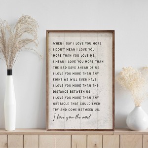 Kendrick Home When I Say I Love You More Wall Art - 1 of 4