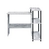 INFURNIC Desks Rectangular Writing Desk with Side Shelf and 3-Tier Storage for Organized Workspace, Sturdy and Durable, Grey, 39"*32"*34" - 3 of 4