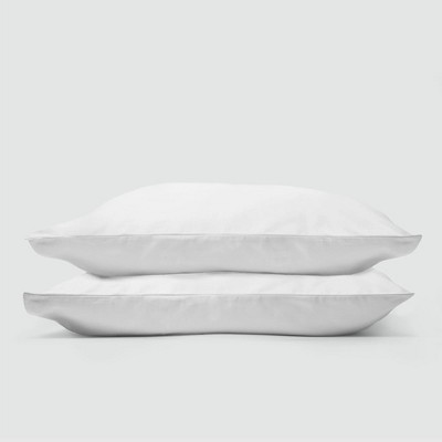 DOZ 100% GOTS Organic Percale Pillowcase Set, Crisp Cool, Long Staple, Breathable, Durable, Envelope Closure