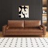 Luck Live Modern Sofa,leather couch 80.31"furniture living room High-End Vintage Sofa, Sturdy Frame, Comfortable Seating Brown - 2 of 4