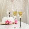 Pavilion Gift Company - Mr. & Mrs. - 8 oz Champagne Flute with Zinc Stem (Set of 2) - Drinkware - 2 of 4
