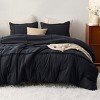 3-4 Pcs Comforter Set with Sheet Grid Pinch Pleat Soft Boho Bedding. - 2 of 4