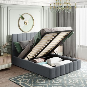 YOOCOZZ Full size Upholstered Platform bed with a Hydraulic Storage System - 1 of 4