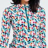 Calypsa Women's Plus Size Half-Zip Long Sleeve Rash Guard UPF 50+ Nora Swim Top - 3 of 4