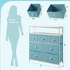 SKRAN Dresser for Bedroom with 7 Drawers and 2 Shelves for Closet with Wooden Top and Metal Frame, Tall Dressers & Chest of Drawers - 3 of 4