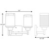 Progress Lighting Alexa Collection 2-Light Bath Fixture, Brushed Nickel, White Linen Glass Shade - 2 of 4