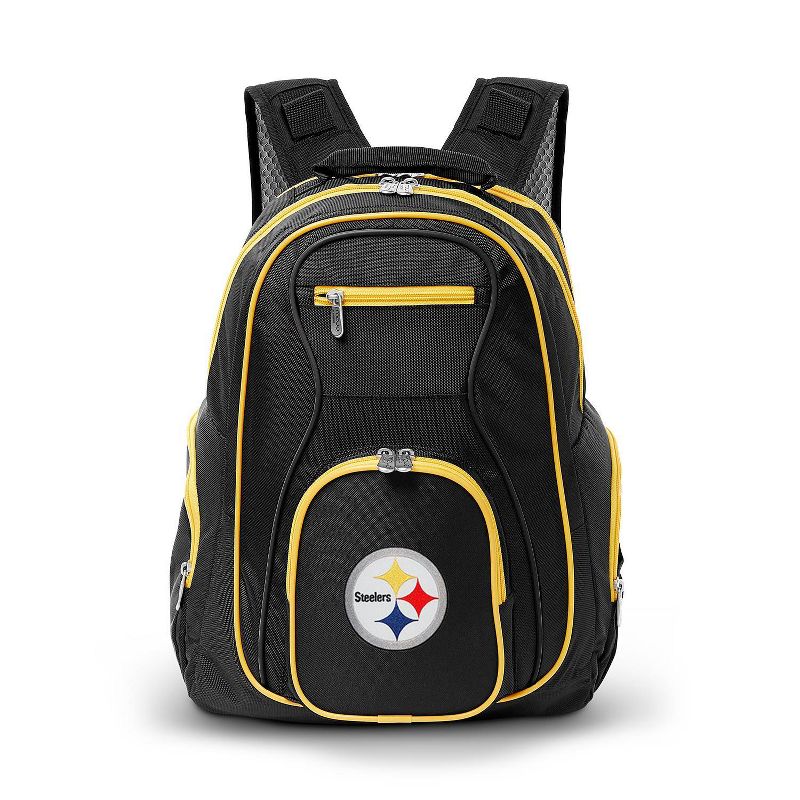 NFL Pittsburgh Steelers Colored Trim 19&#34; Laptop Backpack, 1 of 2