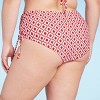 Women's Side Tunneled Hipster Bikini Bottom - Shade & Shore™ Red Geo Print - image 2 of 3