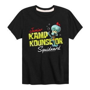 Boys' - SpongeBob SquarePants - Kamp Koral Kamp Kounselor Squidward Short Sleeve Graphic T-Shirt - 1 of 4