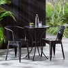 Outdoor Furniture Set, Metal Dining Set For Outdoor,  Stackable Water-Resistant Armrest Chairs-Coolbibila - 2 of 4
