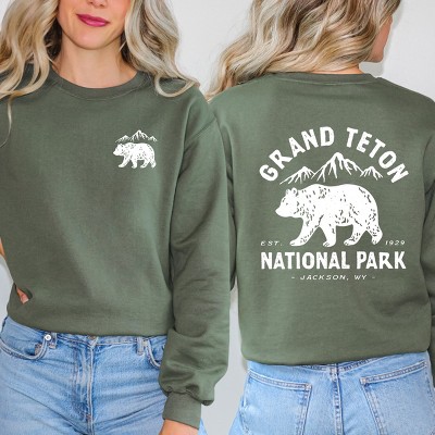 Simply Sage Market Women's Graphic Sweatshirt Vintage Grand Teton National Park