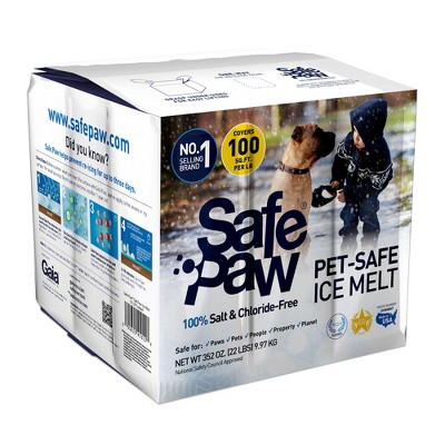 Safe Paw Dog Pet Winter Ice Snow Melt for Driveway, Sidewalk, Cured Concrete, and Various Terrain