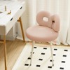 ROOMTEC Vanity Chair with Back, No Wheels Swivel Makeup Chair with Upholstered, for Bedroom and Makeup Room - 2 of 4