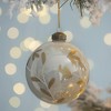 NAYSAYE Party Decoration and Accessories Set of 6 Glass Christmas Ball Ornament for Holiday Celebration, White, 3.9"*3.9"*0.09" - 2 of 4