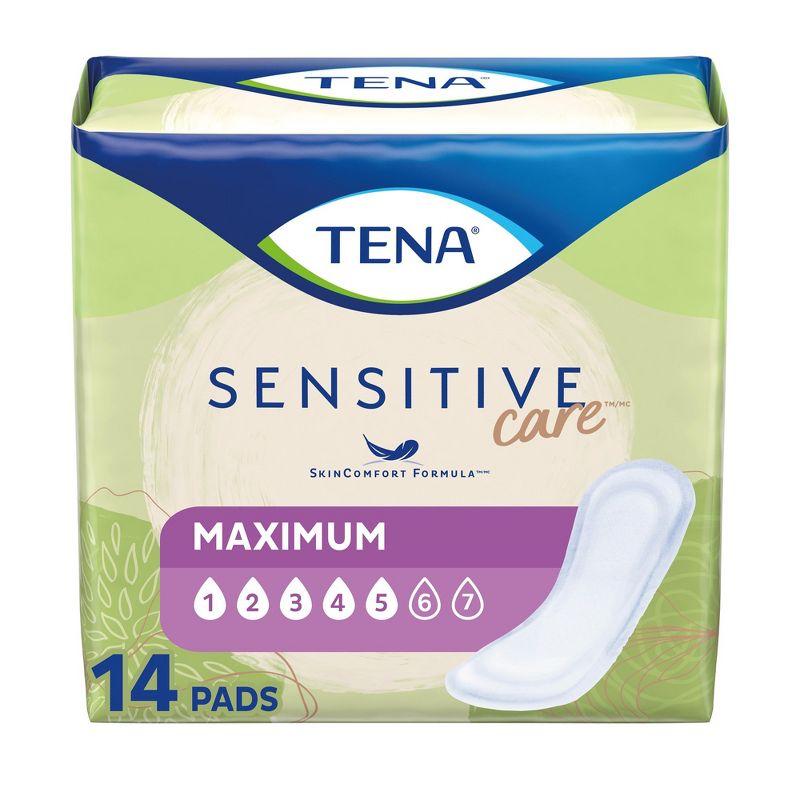 TENA Sensitive Care Maximum Female Incontinent Pad Regular Length 13" L 54283, 14 Ct, 4 of 6