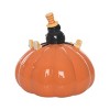 Transpac 9.5 in. Halloween Spider and Pumpkin Candy Jar - 3 of 4
