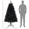 CIPACHO 7.5ft Unlit Artificial Black Christmas Tree Holiday Decor with 1346 Branch Tips Auto Open and Steel Base - 2 of 4