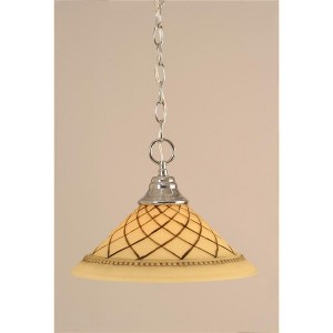 Toltec Lighting Any 1 - Light Pendant in  Chrome with 12" Chocolate Icing  Shade - 1 of 1
