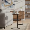 TiramisuBest Round Metal Accent Table with White  Marble Top,Antique Bronze - 2 of 4