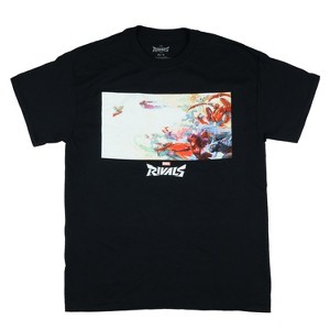 Seven Times Six Marvel Rivals T-Shirt Men's Heroes Assemble Battle Ready Short Sleeve Tee Black - 1 of 4
