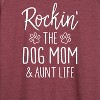 Women's - Instant Message - Rockin The Dog Mom Lightweight French Terry Wide Neck Long Sleeve Graphic Shirt - 2 of 4