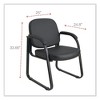 Alera Alera Genaro Series Fabric Half-Back Sled Base Guest Chair, 25" x 24.80" x 33.66", Black Seat, Black Back, Black Base - 2 of 4