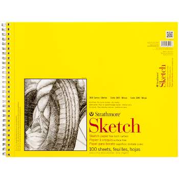9x12 Sketch Paper Pad & 24pc Soft Oil Pastels Set Bundle, 100 Spiral Bound  Sheets Textured Surface and Bleed Proof Canvas Paper (110lb/180gsm)
