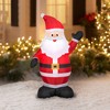 Gemmy Christmas Airblown Inflatable Santa, 4 ft Tall, Multi - 2 of 4