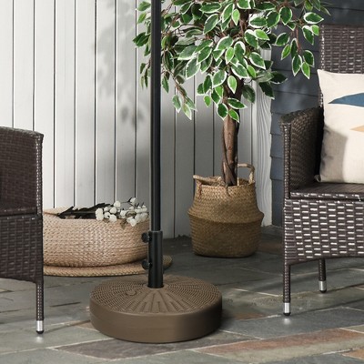 Heavy Duty Brown HDPE Fillable Round Umbrella Base