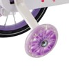 Topteng Girl Children's Bicycle Outdoor Ride-On Bike with Kickstand, Adjustable Seat, and Basket, Pink/Purple - 4 of 4