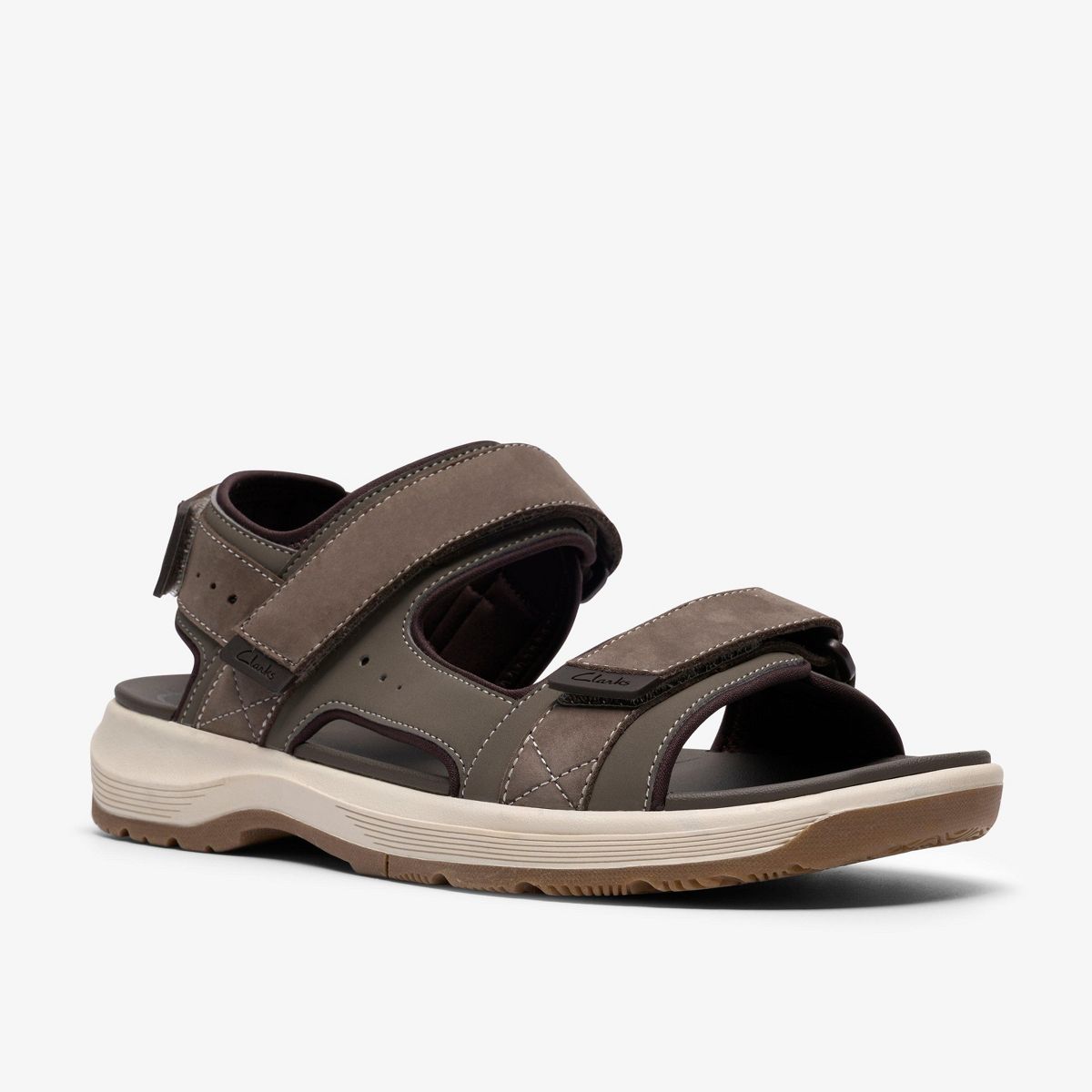 Clarks Mens Guideview Trek Taupe Sandals - thumbnail 4