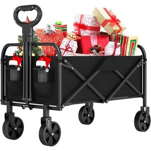 Heavy Duty Folding Trolley 380kg for Camping & Garden-All Terrain Wheels-Cup Holder Included-Ideal for Beach,Sports,Shopping,Easy Transport - 1 of 4