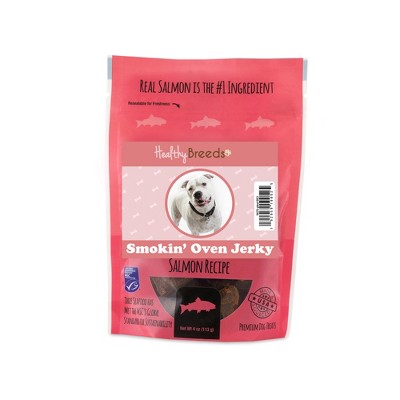 Healthy Breeds Smokin' Oven Salmon Recipe Jerky Dog Treats 4 oz