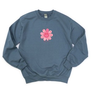 S.W.Smiley Patchwork Flower Hearts - Women's Graphic Sweatshirt - 1 of 4