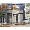 37.8" Wood Dog Crate Furniture, Chew-Resistant Indoor Dog Kennel with Sliding Barn Door, Decorative Dog House Side Table for Small/Medium Dogs - 3 of 4
