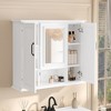GDFStudio Harrod 36” Wall Mounted Storge Cabinet with Mirrors and Adjustable Shelve - 2 of 4