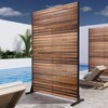 Dovelina Outdoor Metal Privacy Screen Freestanding Patio Decorative Screens - 3 of 4
