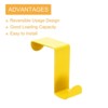 Unique Bargains Stainless Steel Reversible Uasge S-Shaped Over Door Double Hooks 8 Pcs - 3 of 4