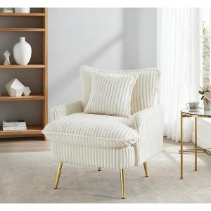 TIRAMISUBEST 30 inch Corduroy Accent Sofa Chair Single Chair Fashion Sofa Apartment Living Room Bedroom - 1 of 4