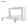 Full Size Murphy Bed with Bookshelf Storage and Space-Saving Design for Small Rooms or Guest Use-3irtyhousy - 4 of 4