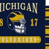 NCAA Michigan Wolverines Varsity Plaque Double Sided Royal Plush Blanket: Sports Team Logo - 2 of 3