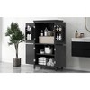 Ridstar 43.3 in. H Black Bathroom Storage Cabinet with Doors and Adjustable Shelves - 4 of 4