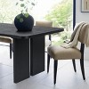 Kyoto Japandi Style 79" Black Solid Oak Dining Table with 4 Point/Leg for Dining Room, Indoor Furniture - Maison Boucle - 3 of 4