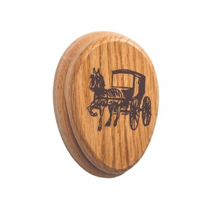 Lehman's Oak Wood Towel Holder - Decorative Wooden Towel Hook for Kitchen or Bath, Amish Farmhouse Tradition - 1 of 4