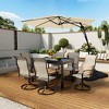 Clihome 10 Ft.Outdoor Patio Cantilever Umbrella with 360 Degrees Rotation & Waterproof Fade-Resistant Canopy with Cross Base - 3 of 4
