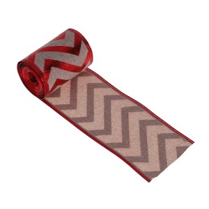 Unique Bargains Gift Wrap Ribbons Striped Ribbon Polyester 78.74"x2.48" 1 Pc - 1 of 4