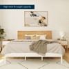 Plank+Beam Duo Solid Wood King Bed Frame with Panel Headboard, Modern Platform Bed with Wood Slat Support, No Box Spring Needed, White/Birch - 2 of 4