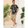 Lars Amadeus Men's Summer Short Sleeves Button Down Tropical Fruit Printed Shirts - 4 of 4